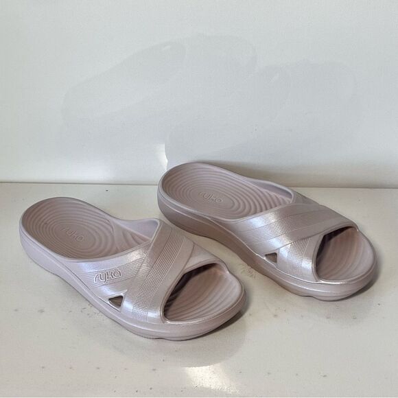 Ryka Refresh Cross-Band Recovery Slide Sandals - Picture 2 of 8